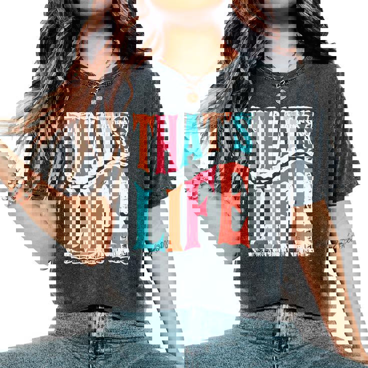 That Is Life Retro Groovyintage レディースオーバーサイズコンフォートTシャツ That Is Life Retro Groovyintage レディースオーバーサイズコンフォートTシャツ