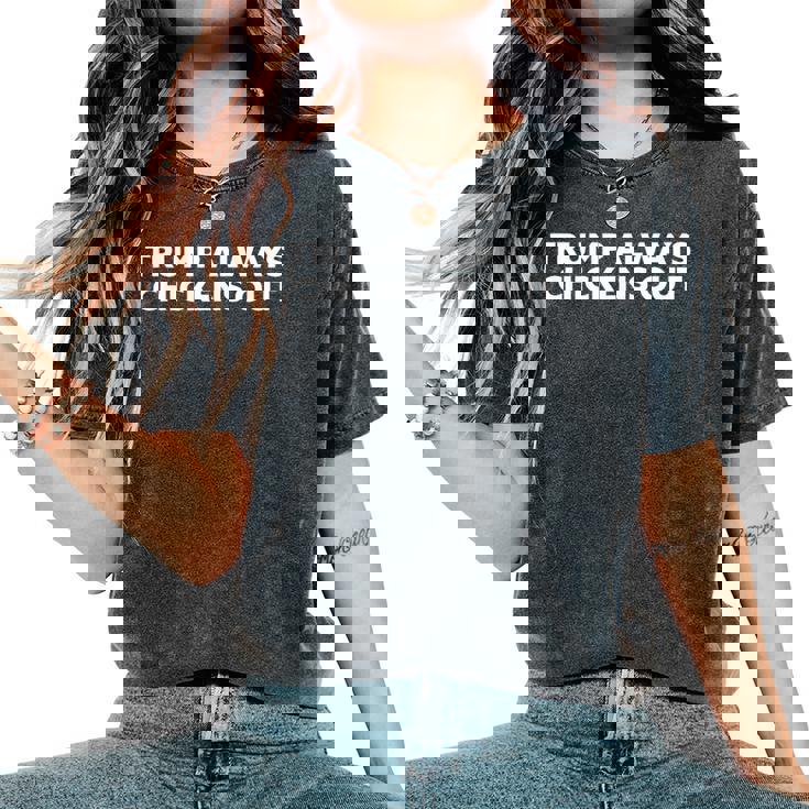 Trump Always Chickens Out Taco レディースオーバーサイズコンフォートTシャツ