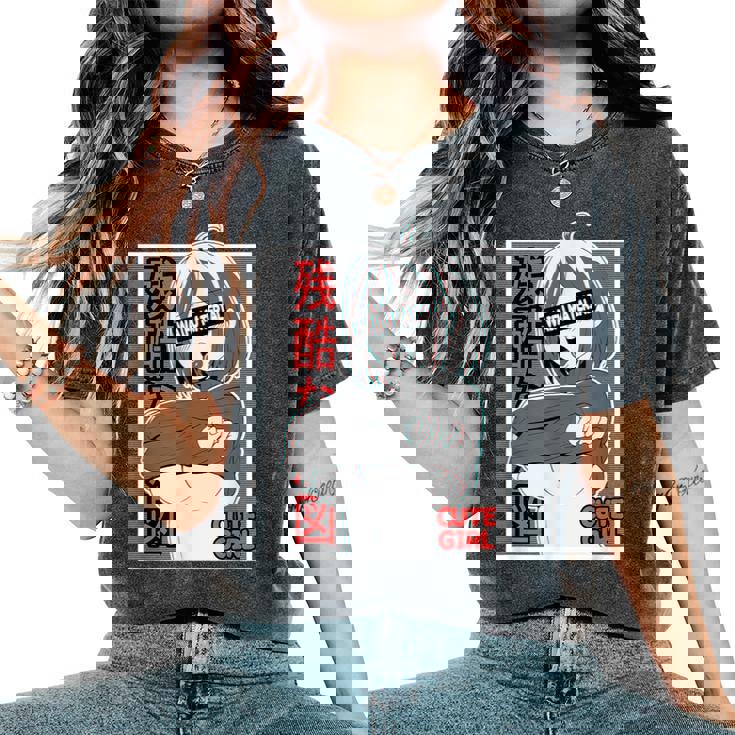 あがかお フェイス Lewd アニメ 女の子 和服 オタク用 レディースオーバーサイズコンフォートTシャツ あがかお フェイス Lewd アニメ 女の子 和服 オタク用 レディースオーバーサイズコンフォートTシャツ