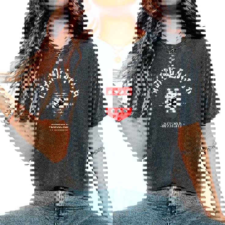 グリンデルヴァルト スイス 女の子 旅行 バケーション 旅行 お土産 レディースオーバーサイズコンフォートTシャツ グリンデルヴァルト スイス 女の子 旅行 バケーション 旅行 お土産 レディースオーバーサイズコンフォートTシャツ