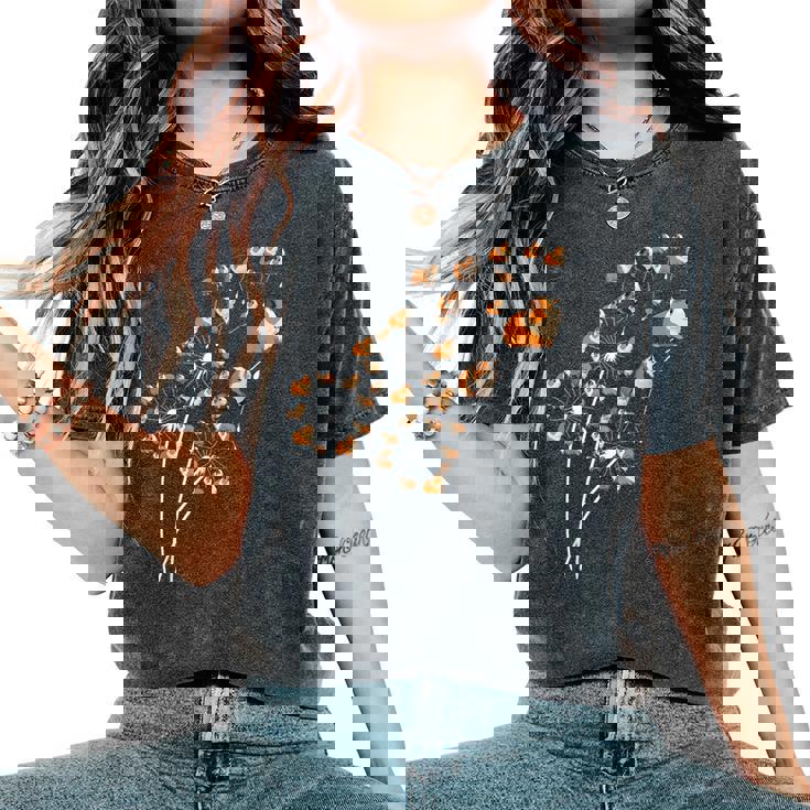 タンポポのモルモットの花、花のモルモットの木 レディースオーバーサイズコンフォートTシャツ タンポポのモルモットの花、花のモルモットの木 レディースオーバーサイズコンフォートTシャツ