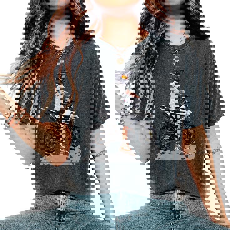 モタード・コミックス、男性にも女性にも素敵な贈り物のアイデア レディースオーバーサイズコンフォートTシャツ モタード・コミックス、男性にも女性にも素敵な贈り物のアイデア レディースオーバーサイズコンフォートTシャツ