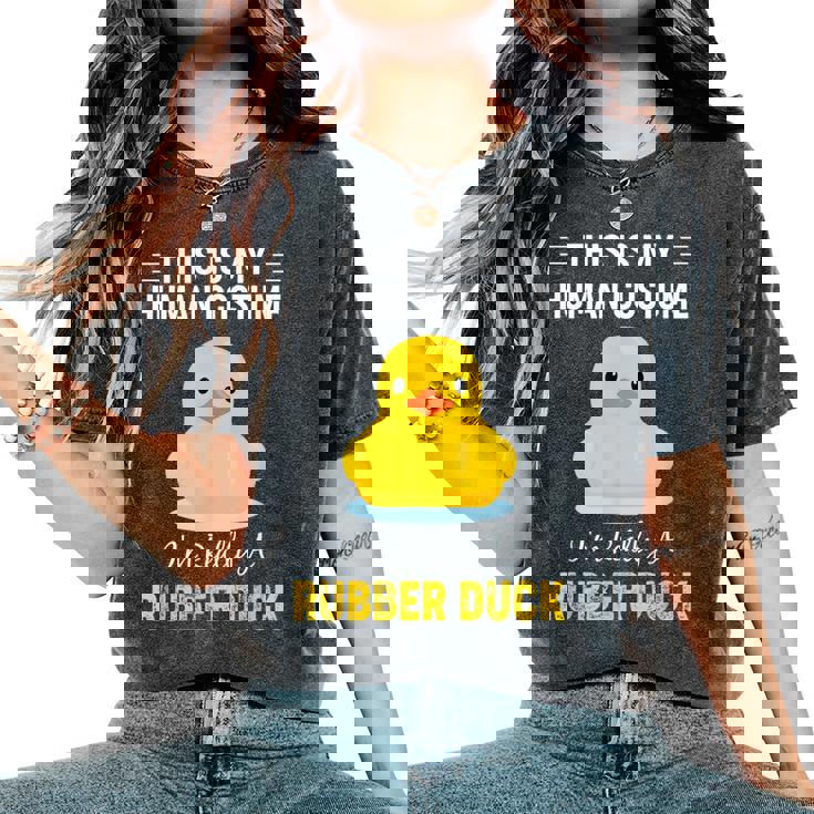 ラバーダックシャツ I'm Really A Rubber Duck レディースオーバーサイズコンフォートTシャツ