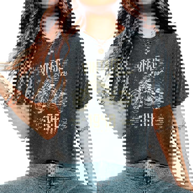 ヴィンテージ 1940 85 歳の誕生日プレゼント 男性 女性 85 歳 レディースオーバーサイズコンフォートTシャツ