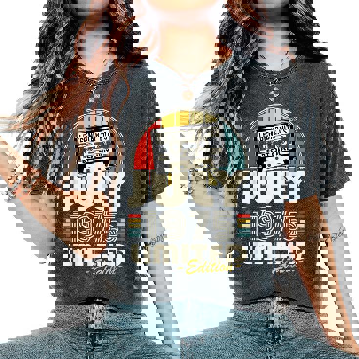 ヴィンテージ誕生日 50歳 男性 女性 1975年7月生まれ レディースオーバーサイズコンフォートTシャツ