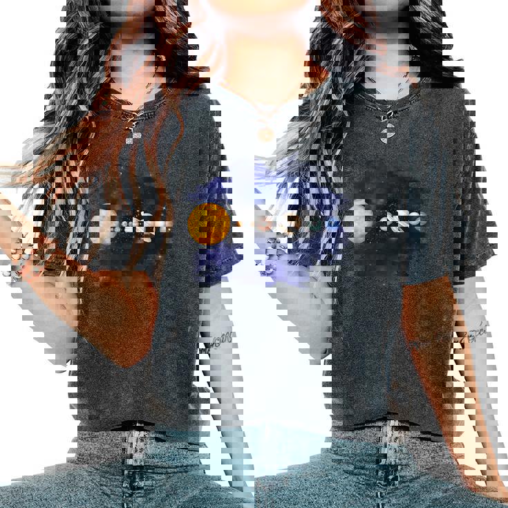 太陽系惑星 科学宇宙ファン 男の子 女の子tem キッズ レディースオーバーサイズコンフォートTシャツ