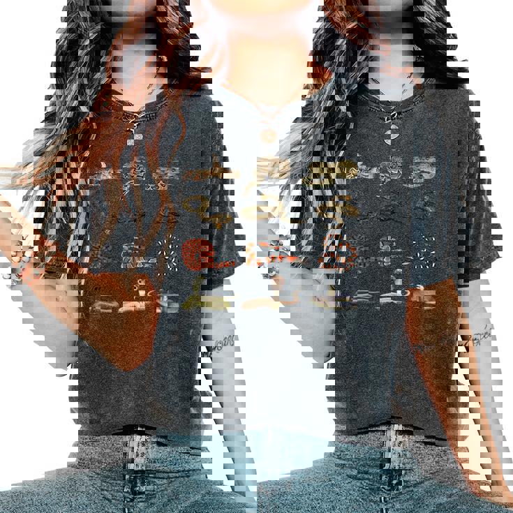 様々な種類の蛇 男の子 女の子 教育用ヘビ レディースオーバーサイズコンフォートTシャツ