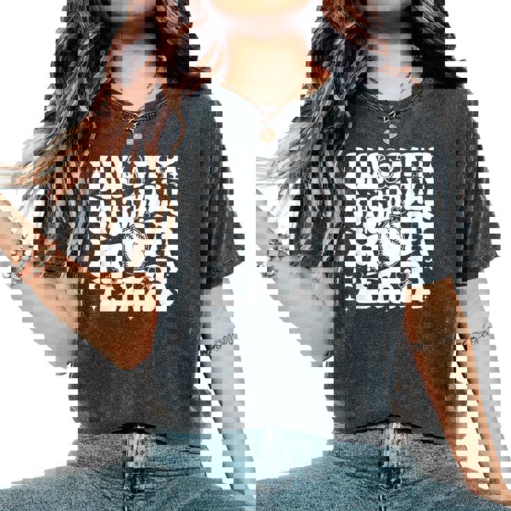 私の野球のお母さん時代にグルーヴィーなスポーツ親の野球ママ レディースオーバーサイズコンフォートTシャツ