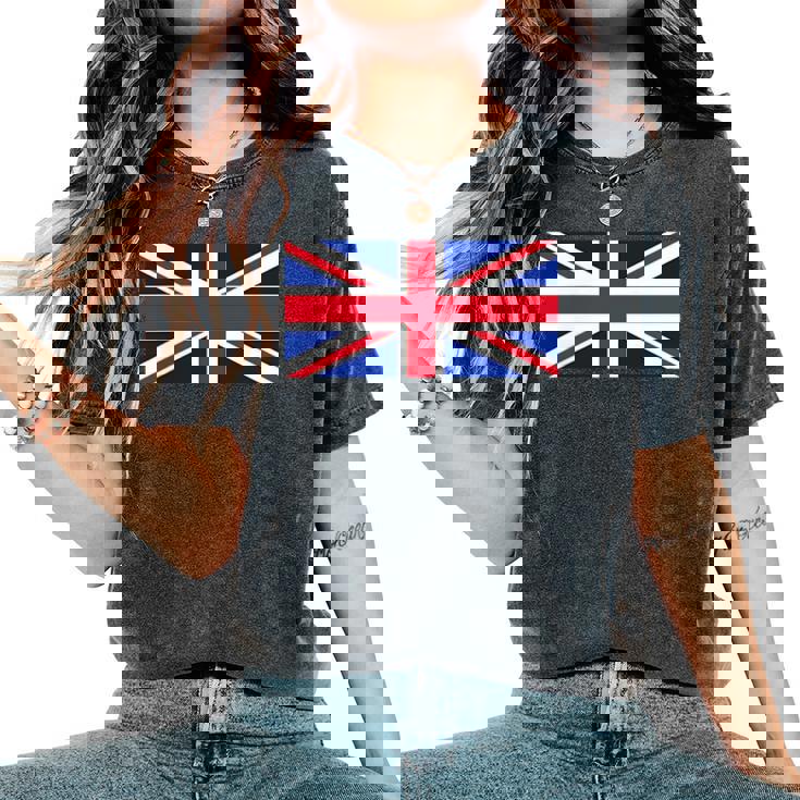 素晴 イギリス国旗 British Flag ユニオンジャック 旗 男性用、女性用 レディースオーバーサイズコンフォートTシャツ