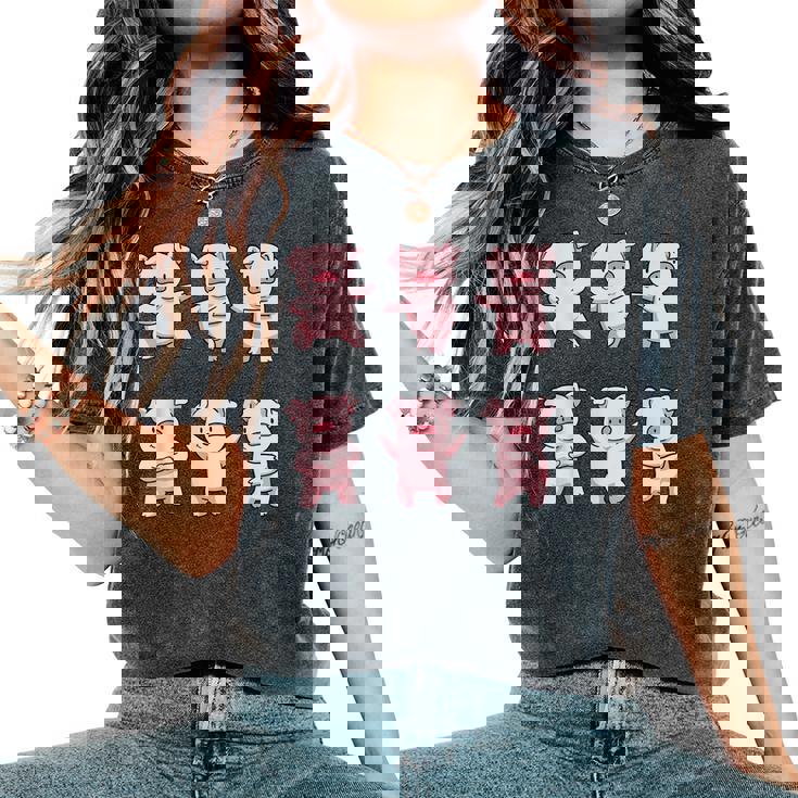 豚愛好家のための豚の贈り物女性豚シャツ女性男性子供豚 レディースオーバーサイズコンフォートTシャツ 豚愛好家のための豚の贈り物女性豚シャツ女性男性子供豚 レディースオーバーサイズコンフォートTシャツ