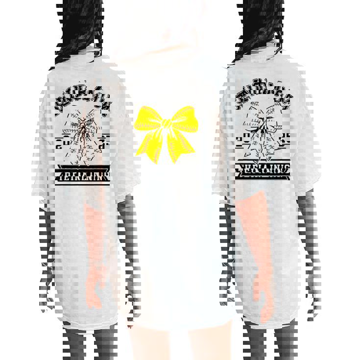 Softball Senior Mom 2025 The Final Inning Softball Mom Women's Oversized Comfort T-Shirt Back Print