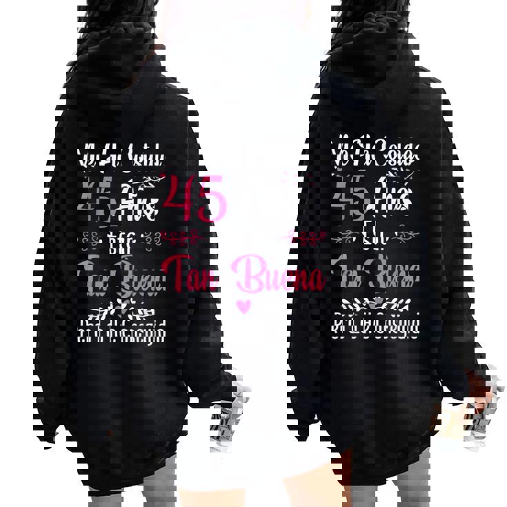 45 Cumpleaños 45 Años Hecha En 1980 Regalos Women Oversized Hoodie Back Print