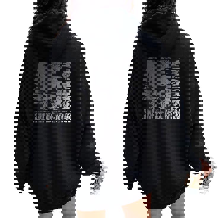 45歳 男性 ギフト 45歳の誕生日プレゼント 女性用 レディース オーバーサイズ パーカー バックプリント