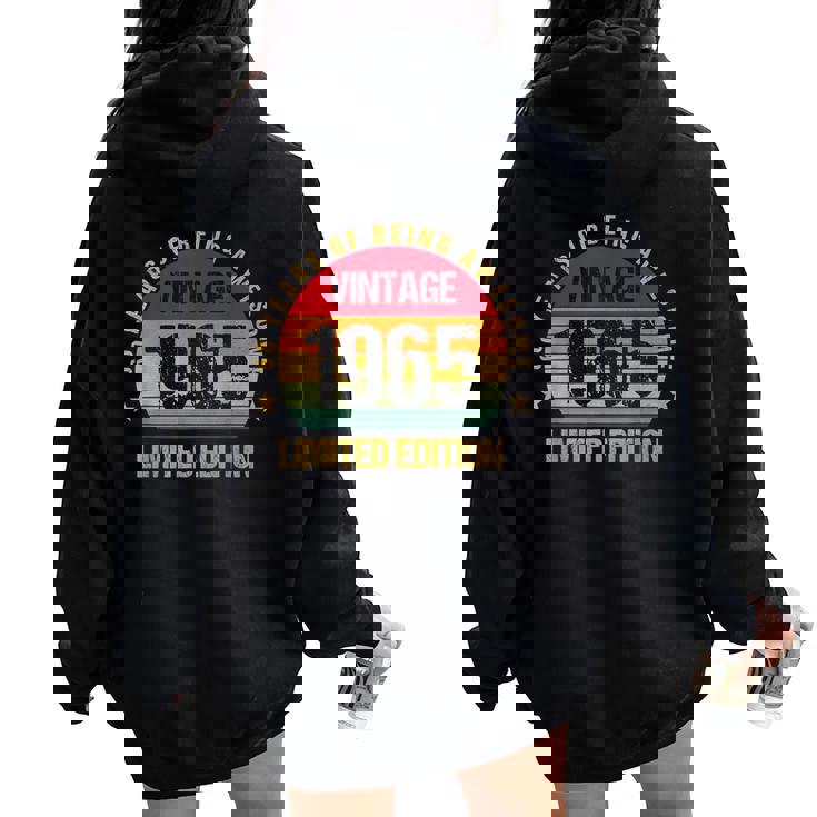 60歳 六十 1965年 ヴィンテージ 還暦 男性 女性 かわいい レディース オーバーサイズ パーカー バックプリント