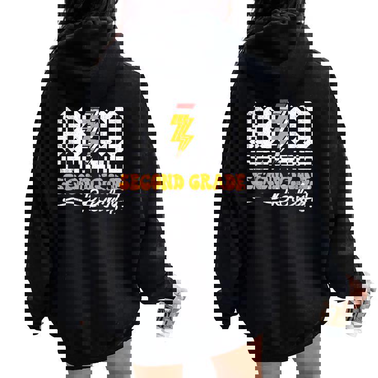 Ab Cd 2年生 ロックス 2年生 先生 男の子 女の子 キッズ レディース オーバーサイズ パーカー バックプリント