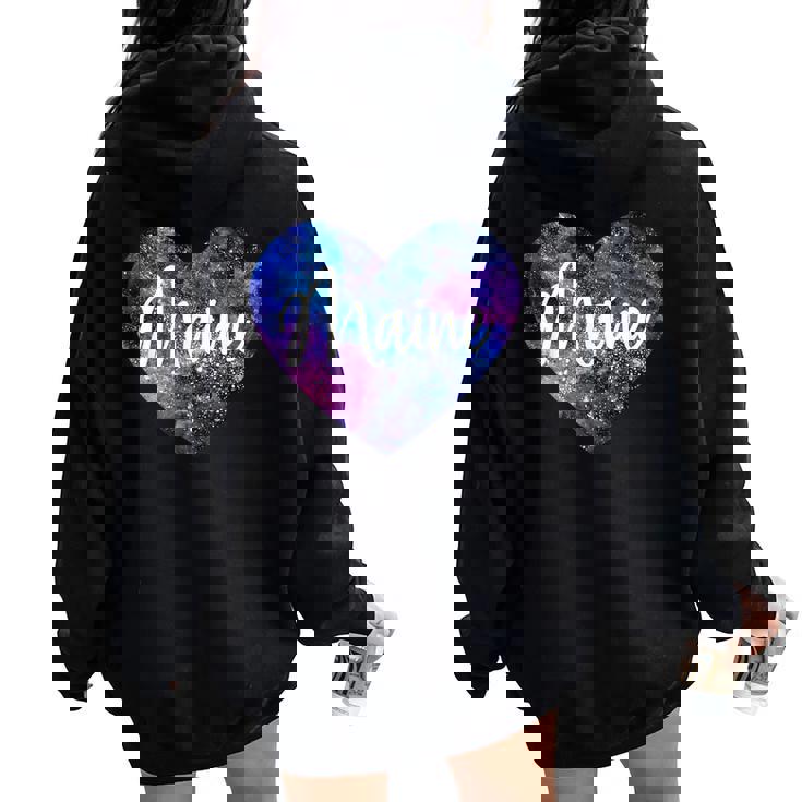 Amo A Maine Para Es Women Oversized Hoodie Back Print