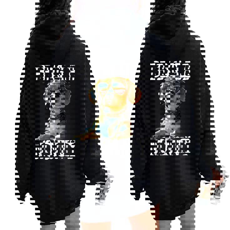 Beagle Mommyビーグル ママ フンデ ママについてつぶやく イングリッシュ・ビーグル ママ レディース オーバーサイズ パーカー バックプリント