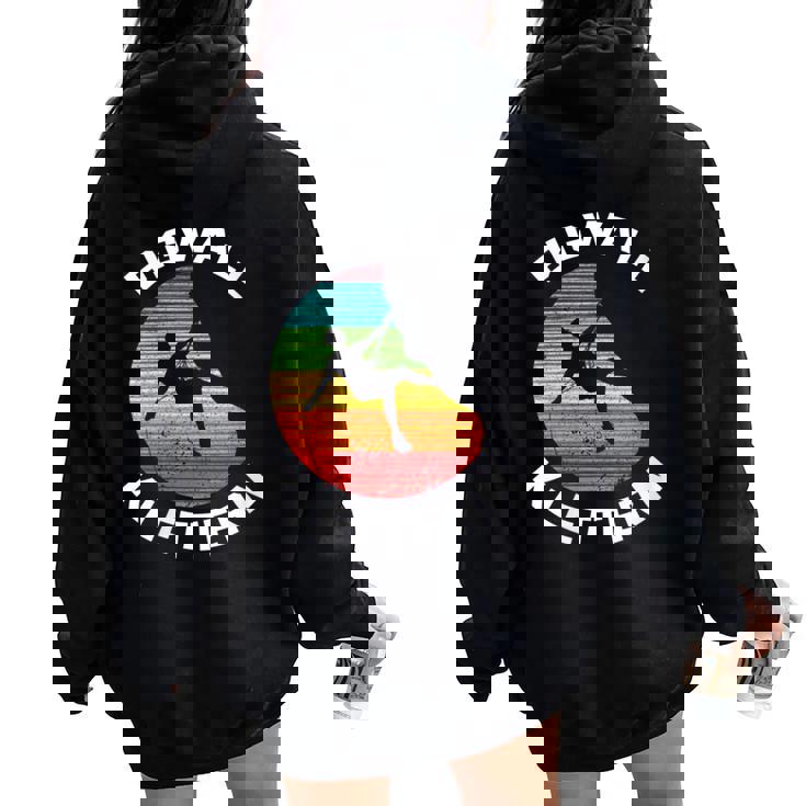 Bigwall Escalada De Rocas Cuello Women Oversized Hoodie Back Print