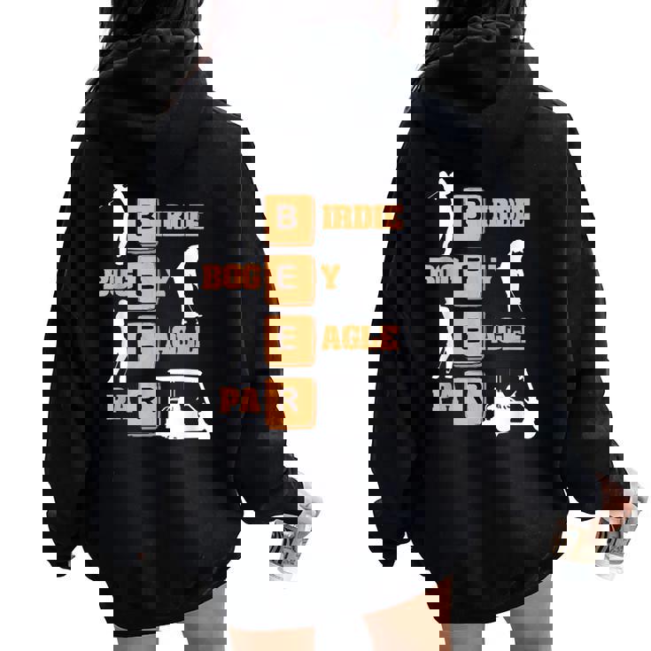 Birdie Bogey Eagle Par Beer ゴルフボール 面白いゴルファー レディース オーバーサイズ パーカー バックプリント