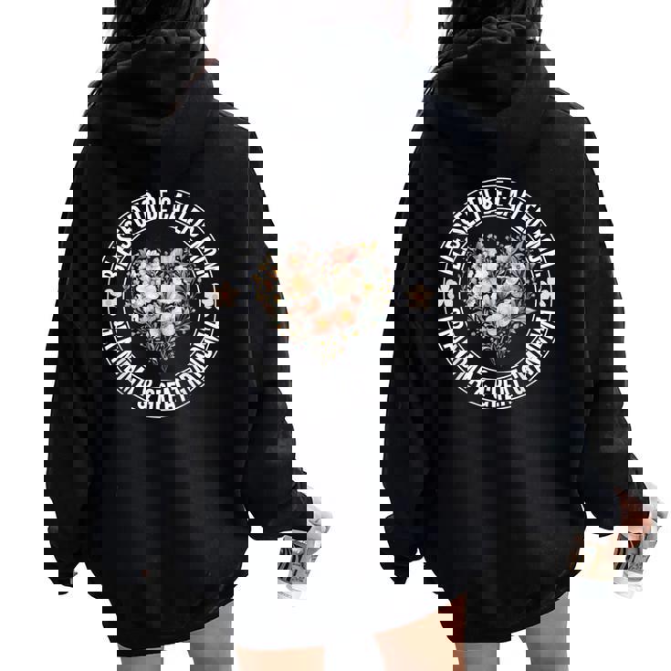 Blessed To Be Called Mom Grandma & Great Grandma Women Oversized Hoodie Back Print