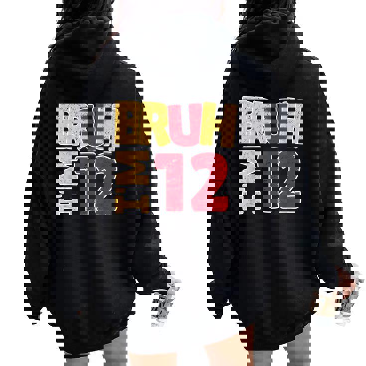 Bruh I'm 12歳 ギフト 男の子 女の子 It's My 12Th Birthday レディース オーバーサイズ パーカー バックプリント