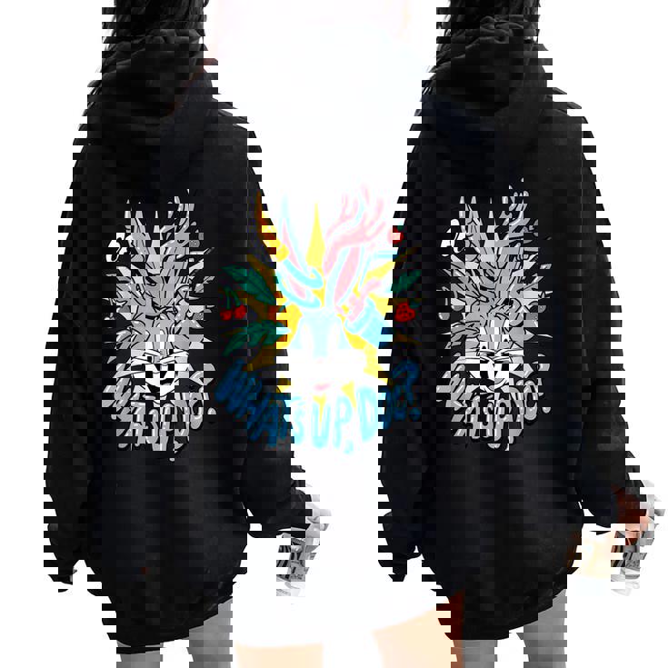 Bugs Bunny What's Up Doc レディース オーバーサイズ パーカー バックプリント