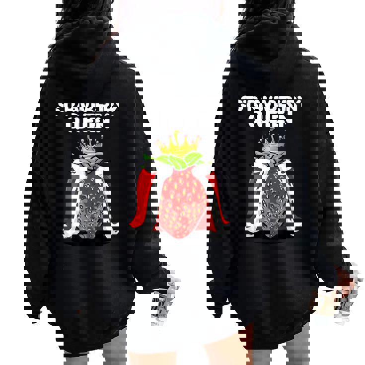 Camisa Para Trawberry Queen Para Amantes De La Fresa Women Oversized Hoodie Back Print