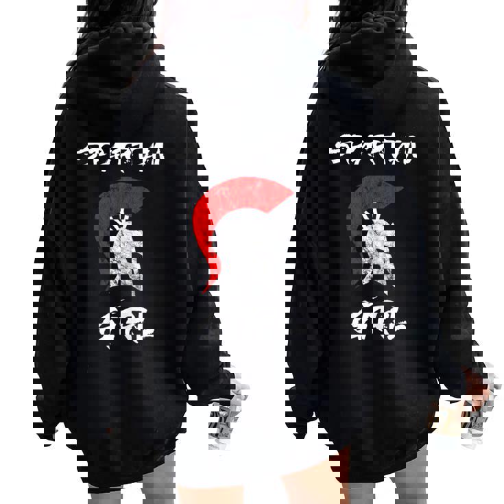 Casco De Gladiadorpartan Girl Warrior Departan Girl Women Oversized Hoodie Back Print