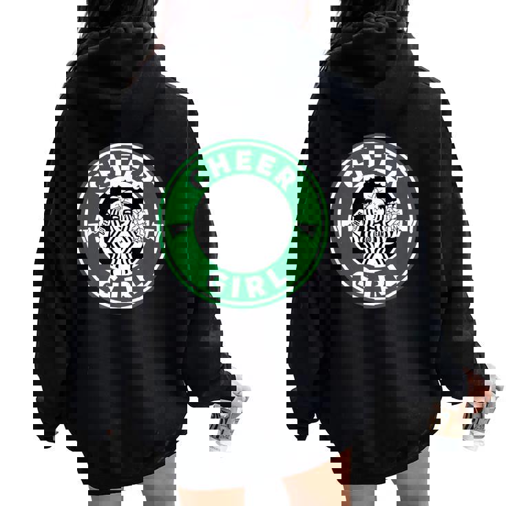 Cheer Girl 面白いチアリーダーグラフィック 女の子用 レディース オーバーサイズ パーカー バックプリント