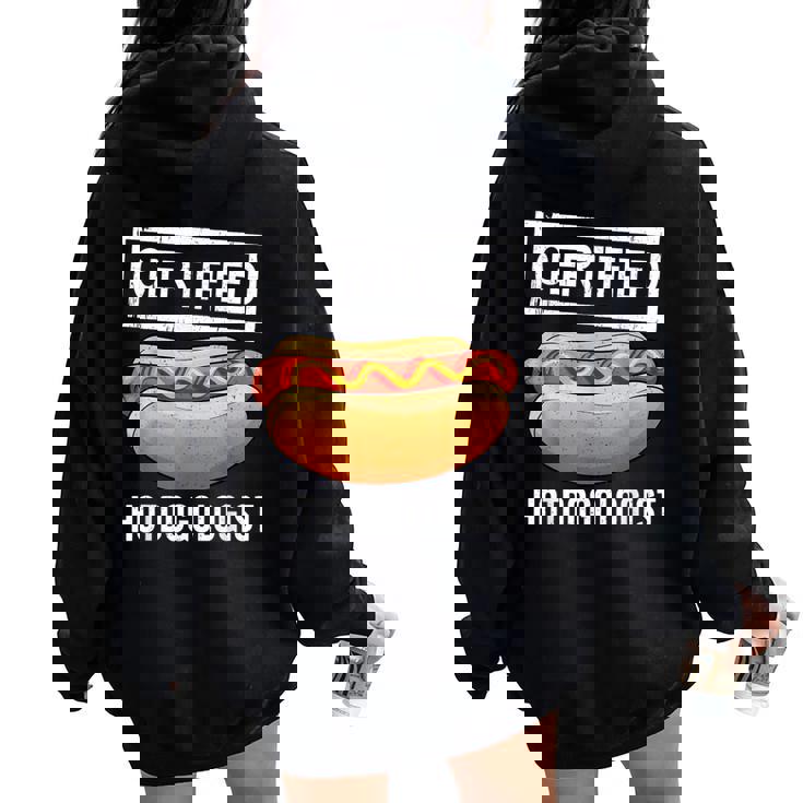 Cool Hotdog Outfit For Adult Hotdog Hot Dog Lover Women Oversized Hoodie Back Print Cool Hotdog Outfit For Adult Hotdog Hot Dog Lover Women Oversized Hoodie Back Print