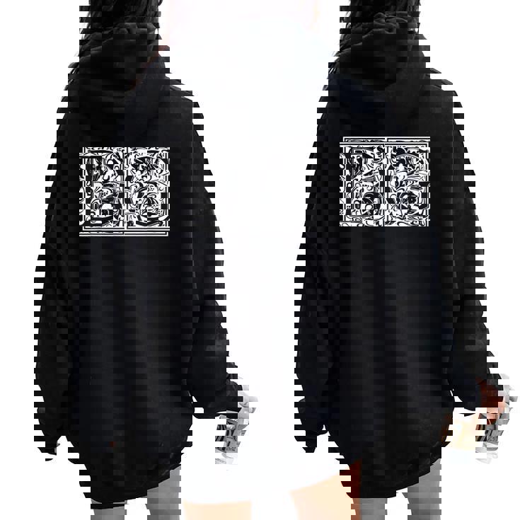 Dg Initials D G Nameurname Onomastics Onomatology レディース オーバーサイズ パーカー バックプリント