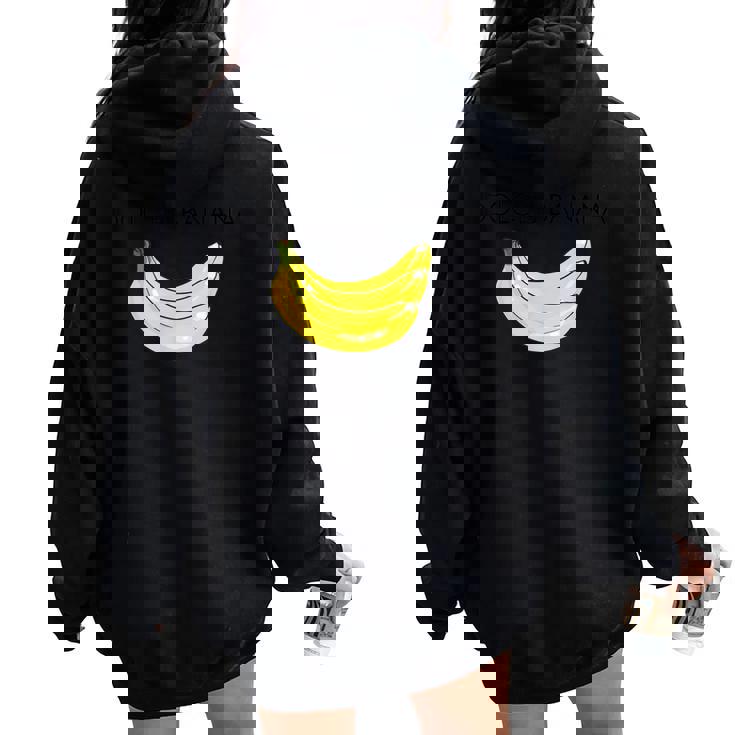 Dolce And Banana 面白いバナナ フルーツデザイン レディース オーバーサイズ パーカー バックプリント