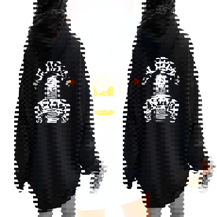 El Beber Me Llama Frase Divertida Amantes De La Cerveza In Mangas Women Oversized Hoodie Back Print