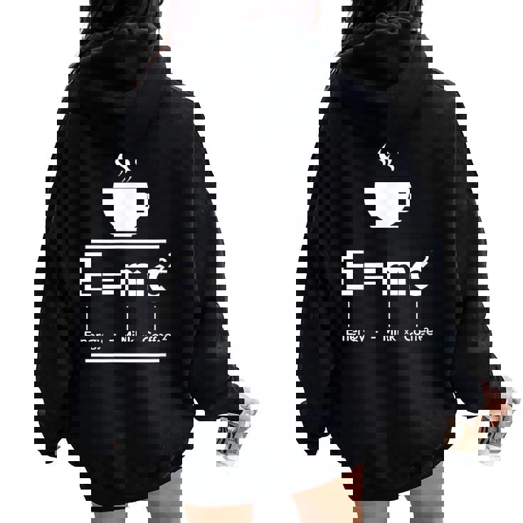 EMc2 Means Energy Milk X Coffee2 レディース オーバーサイズ パーカー バックプリント