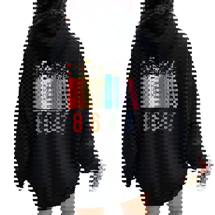 Equal Rights Book Flower 8647 Trump Feminist Rights Women Oversized Hoodie Back Print Equal Rights Book Flower 8647 Trump Feminist Rights Women Oversized Hoodie Back Print