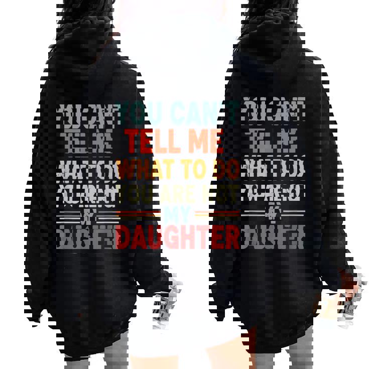 Father Daddy From Daughter Fathers Day レディース オーバーサイズ パーカー バックプリント