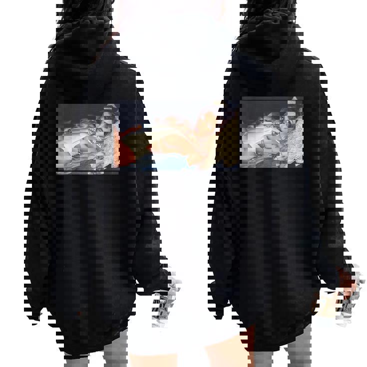 Girl On It 「ソファの上のセクシーなビキニモデル」 レディース オーバーサイズ パーカー バックプリント