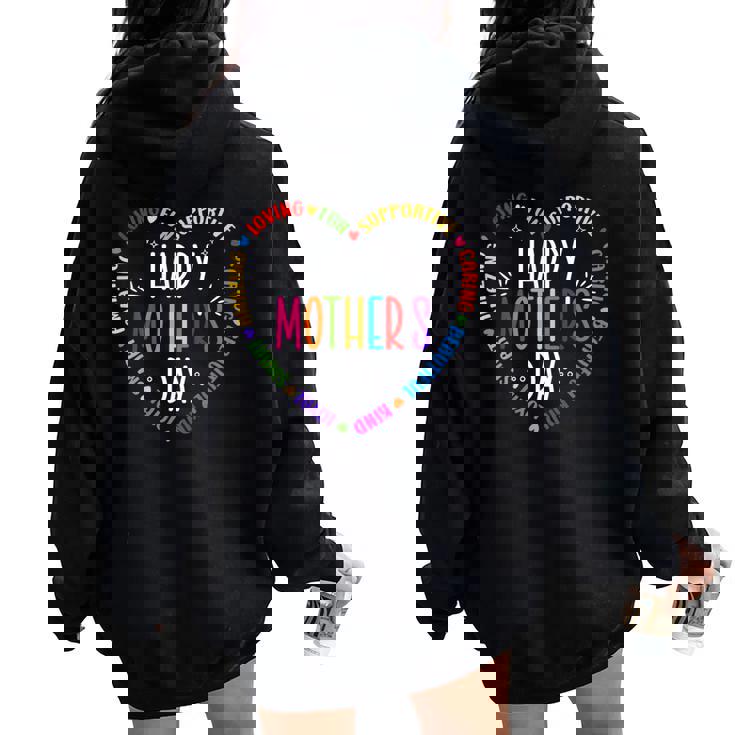 Happy Mother's Day For Mom Grandma Mother's Day Women Oversized Hoodie Back Print