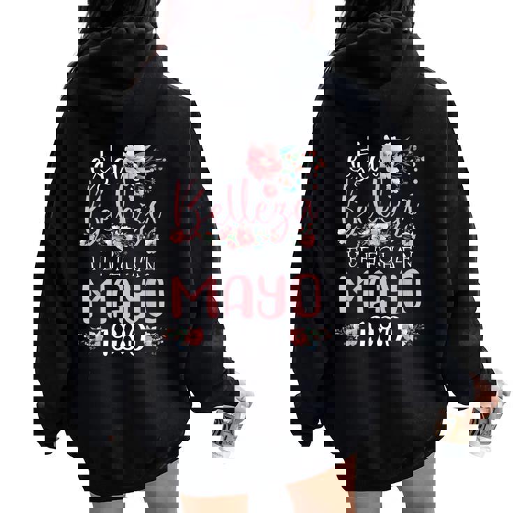 Hecha En Mayo 1980 Regalo 45 Años Cumpleaños Women Oversized Hoodie Back Print