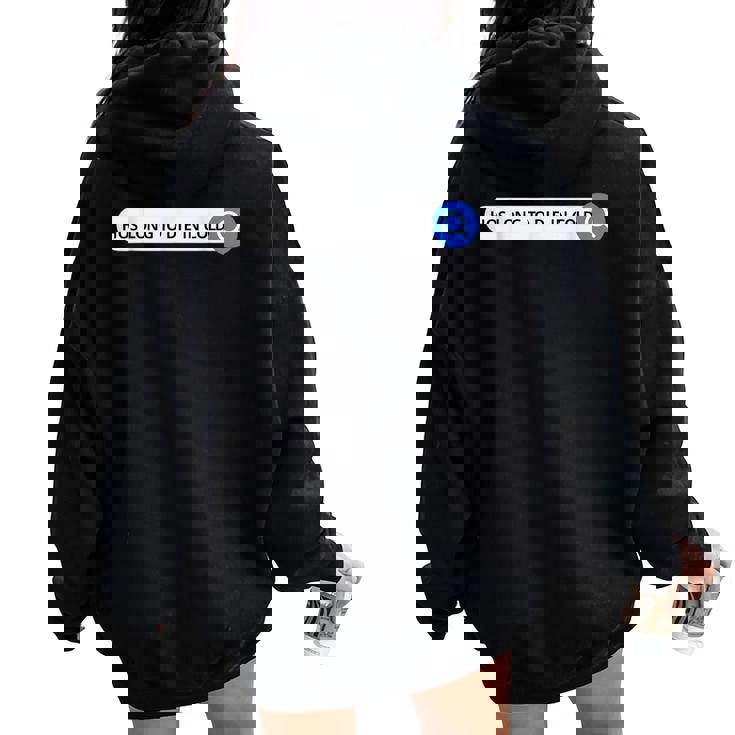 Hombres Es Hos Long To Die In Cold Women Oversized Hoodie Back Print