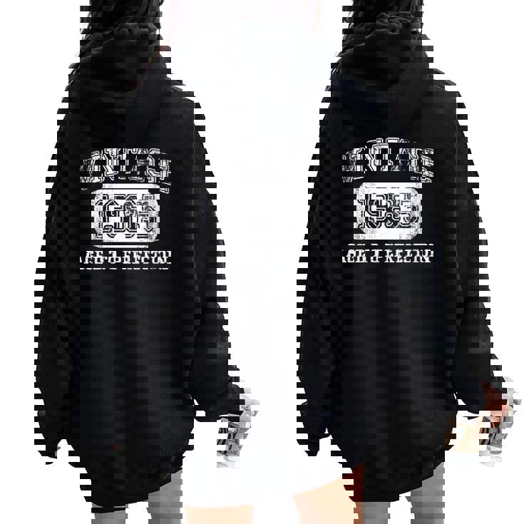 Intage 1985 Regalos De Cumpleaños 37 Años 37Th Bday Present Cuello Women Oversized Hoodie Back Print