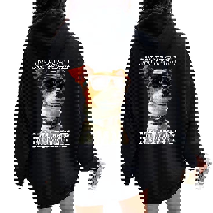 Jack Russell Mommyジャック・ラッセル ママ 母の日 お母さん ジャック・ラッセル・テリア レディース オーバーサイズ パーカー バックプリント