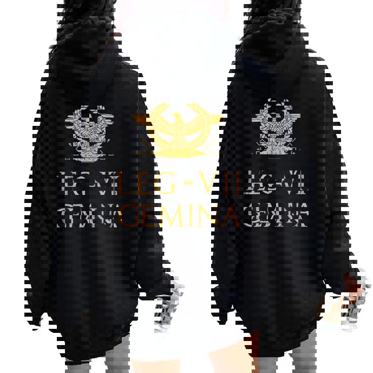 Legioii Gemina Aquila Romana Legión Romana Women Oversized Hoodie Back Print