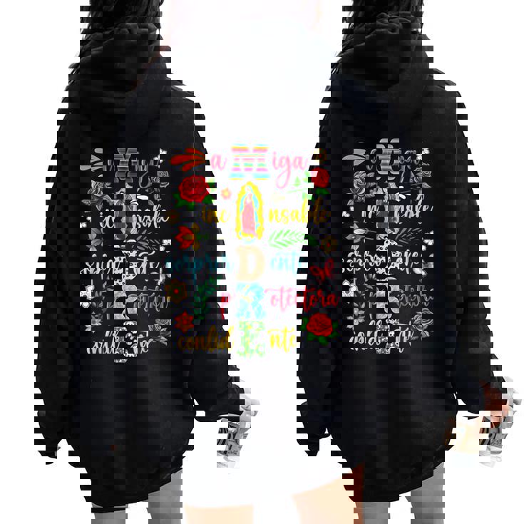 Madre Fiesta Cinco De Mayo Spanish Mother’S Day Latina Mom Women Oversized Hoodie Back Print