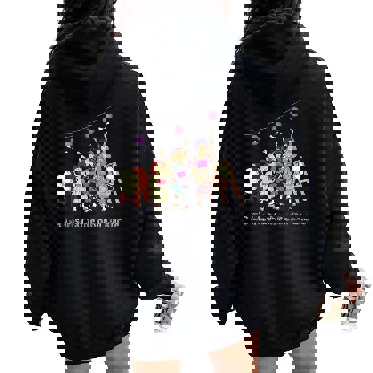 Maui Mon Hawaii Trendyお盆 3人の女の子 レディース オーバーサイズ パーカー バックプリント