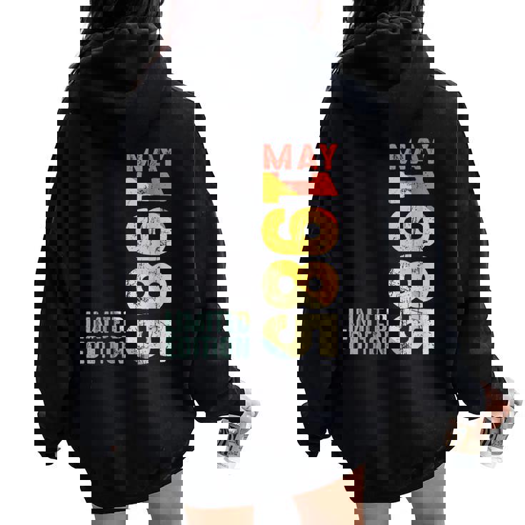 Mes Mayo 1985 Año 1985 Retro 1985Intage 1985 Desde 1985 Cuello Women Oversized Hoodie Back Print