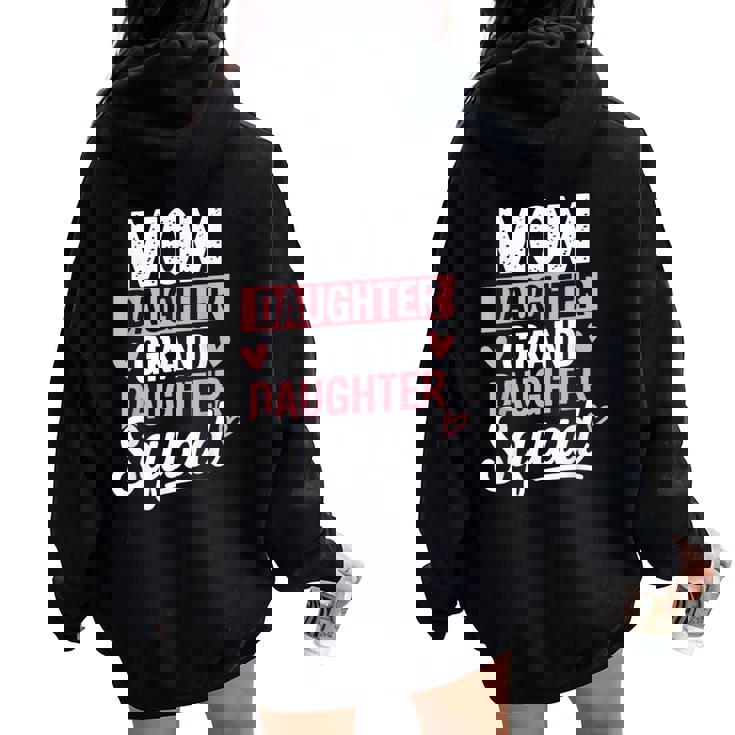 Mom Daughter Granddaughterquad マッチングママ 母の日 レディース オーバーサイズ パーカー バックプリント