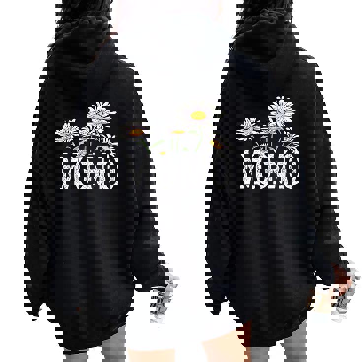 Momo Floral Chamomile Mother's Day Momo レディース オーバーサイズ パーカー バックプリント