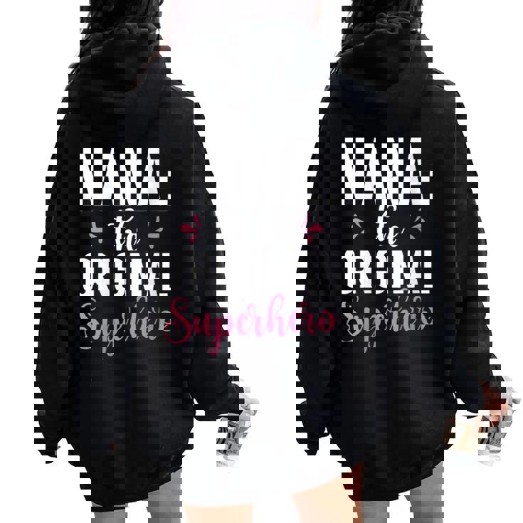 Nana Leuper-Héros Original Nana Sweat à capuche oversize pour femme avec imprimé dans le dos
