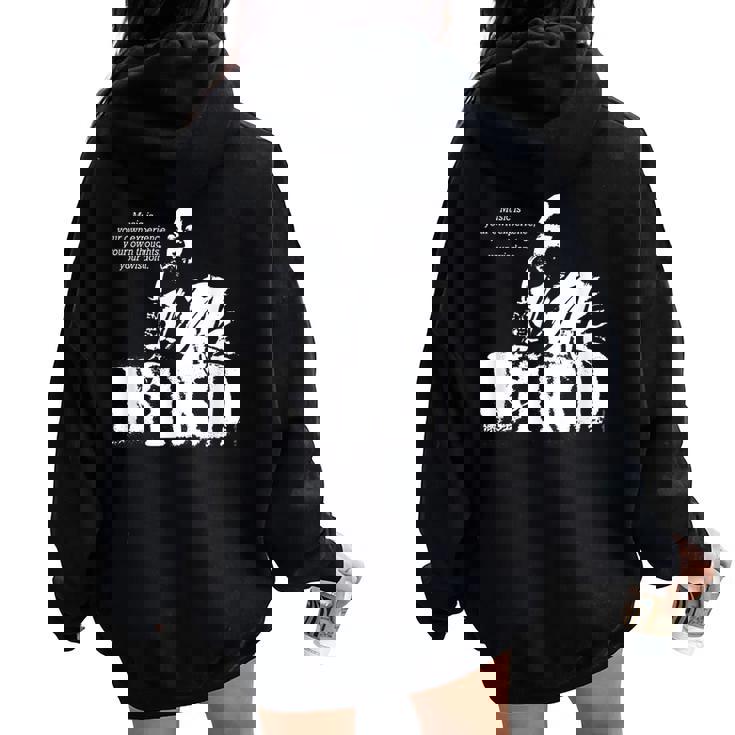 Parker Jazz Wisdomaxophonist Musician 1色 レディース オーバーサイズ パーカー バックプリント